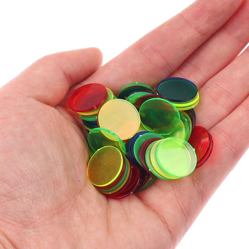 100pcs Montessori Education Math Toys Learning Resources Color Bingo Chip Sup_S*