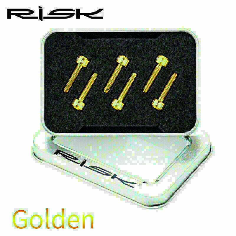 6PCS Titanium Alloy Stem Screws Bicycle MTB Steering Handlebar Bolts with Washer