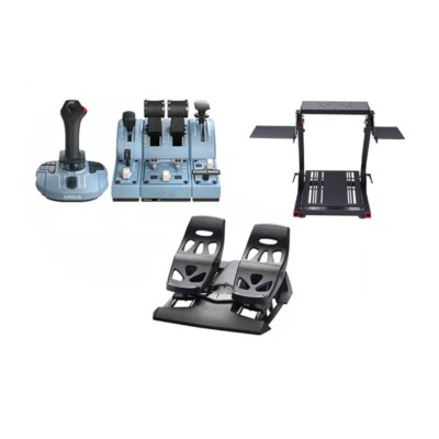 TCA Captain Pack X Flight Simulator Airbus Edition with Flight Rudder Pedal os67