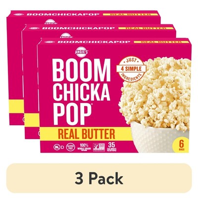 (3 packs) Microwave Popcorn, 6-Count, 3.29 oz Bags