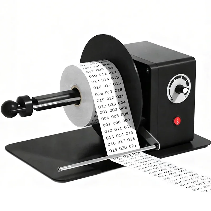 Automatic Electric Label Rewinder Machine High-Speed Sticker Roll Rewind Device
