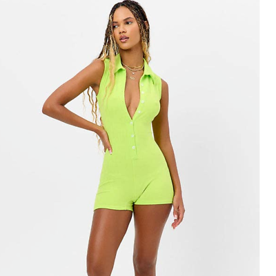 Neon green store romper