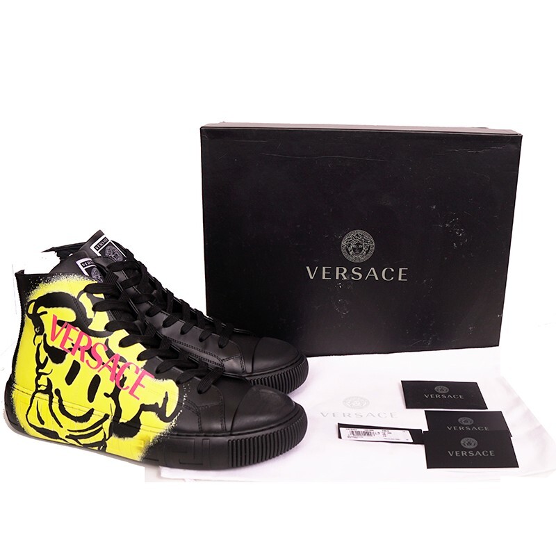 VERSACE｜SNEAKERS (Logo Meyssa Trainer (78VA3SJ5 ZPB10 0 Logo Brush Couture Meyssa Sneakers White,Print | VERSACE US