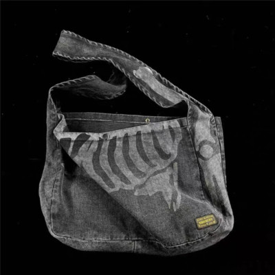 2022Ss KAPITAL Denim Canvas Bag Men Women Best Quality Vintage Rib Lines KAPITAL