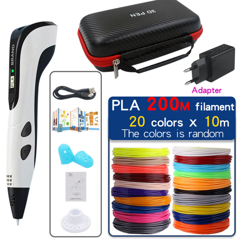 New 3D Printing Painting Pen Set with PLA Filament Box Child