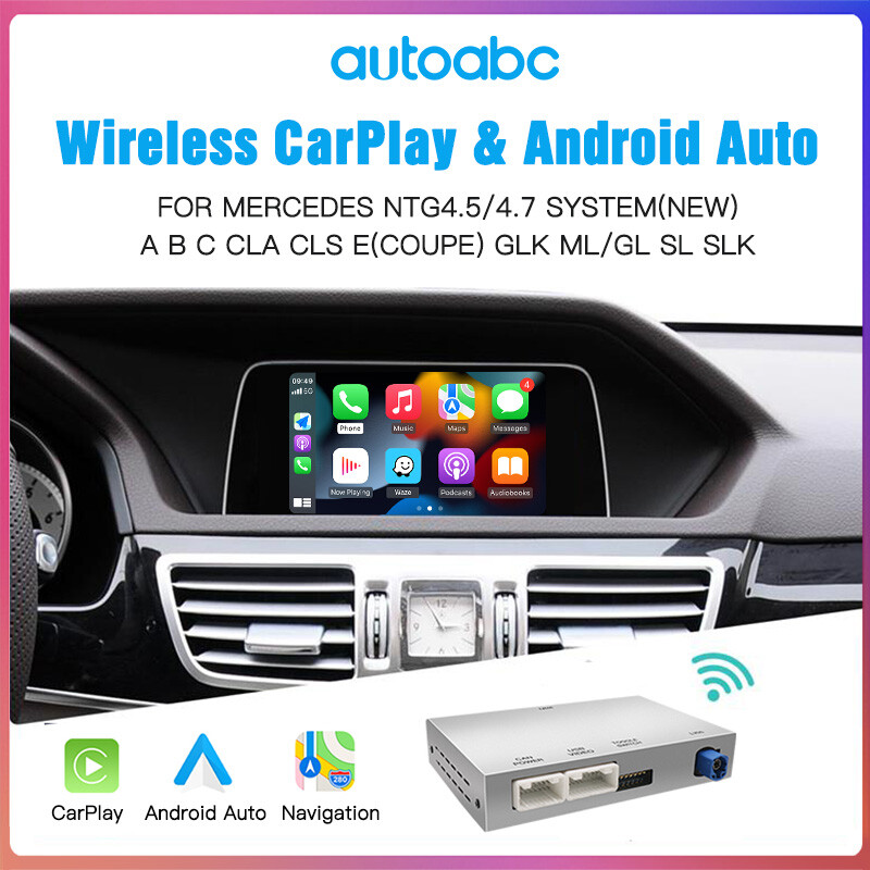 Wireless Apple CarPlay Android Auto For Mercedes Benz NTG 4.5