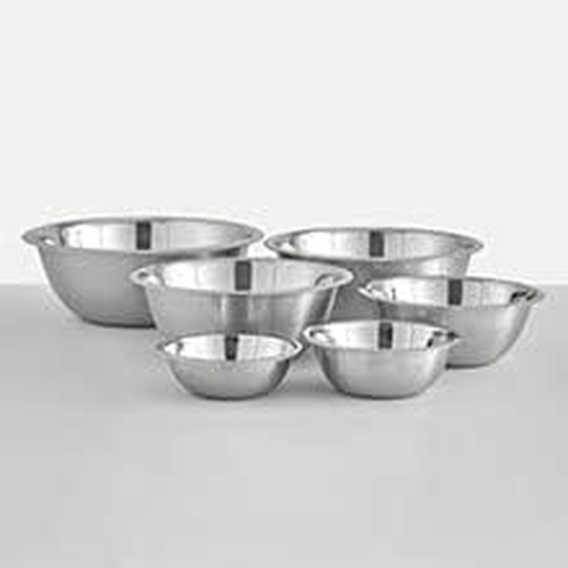 Stainless Steel Mixing Bowl Set - 6 Piece Nesting Bowls, 5qt to 0.5qt, Ideal for