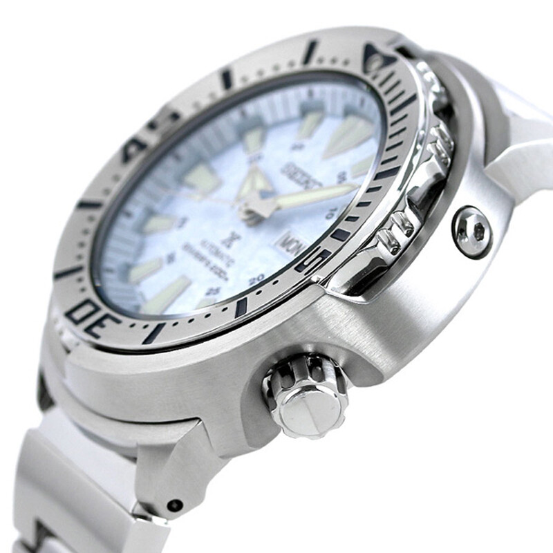 Pre-owned Seiko Prospex Baby Tuna Sbdy053 Ice Blue Automatic Diver`s 200m Men Watch Japan