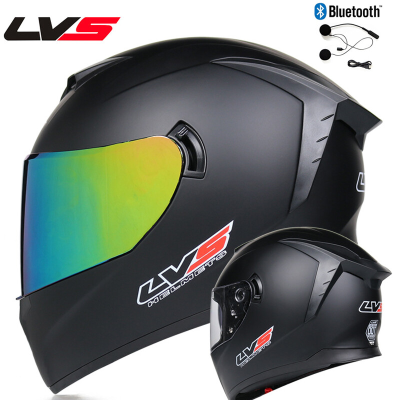 DOT Bluetooth Moto Motorcycle Helmet Modular Flip Up Dual Lens Sport Bike Helmet