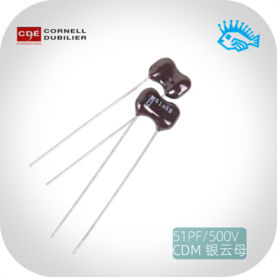 US CDM 500V 51pF Silver Mica High Frequency Non-polar Capacitor Precision 5%