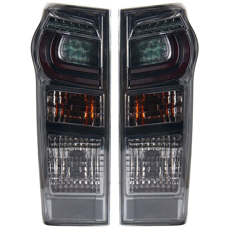 BLACK LED SMOKE TAIL LIGHTS REAR LAMP FOR DMAX 4X4-4X2 NEW PAIR 2012-19