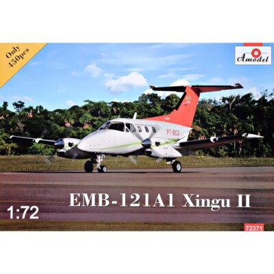 Amodel 72371 Plastic model airplane kit Scale 1:72 Embraer EMB-121A1 Xingu II