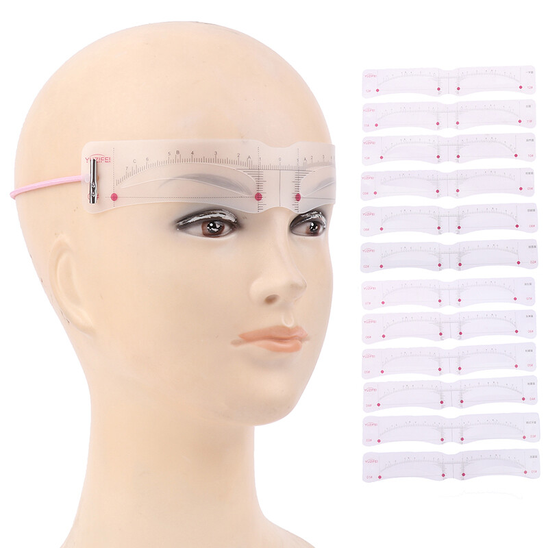 Fixable Grooming Shaper Template Eye Brow Stamp Eyebrow Stencil 12 Styles*