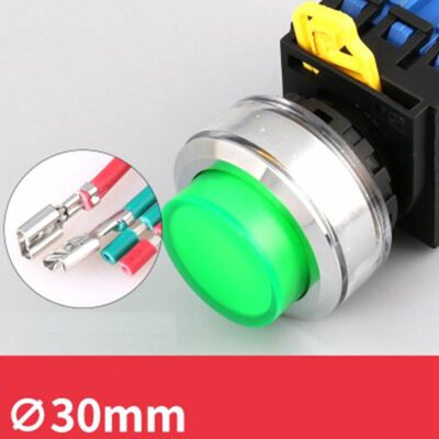 30mm20A current High head LED button waterproof industrial equipment button stop