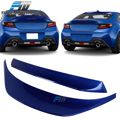 Fits 22-23 Subaru BRZ Toyota GR86 #K7X Blue IKON Style Roof & TRD Trunk Spoiler