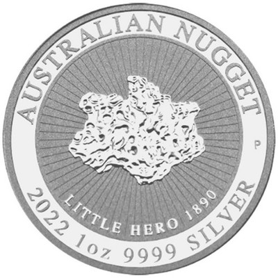AUSTRALIE 1 Dollar Argent 1 Once Nugget Little Hero 2022