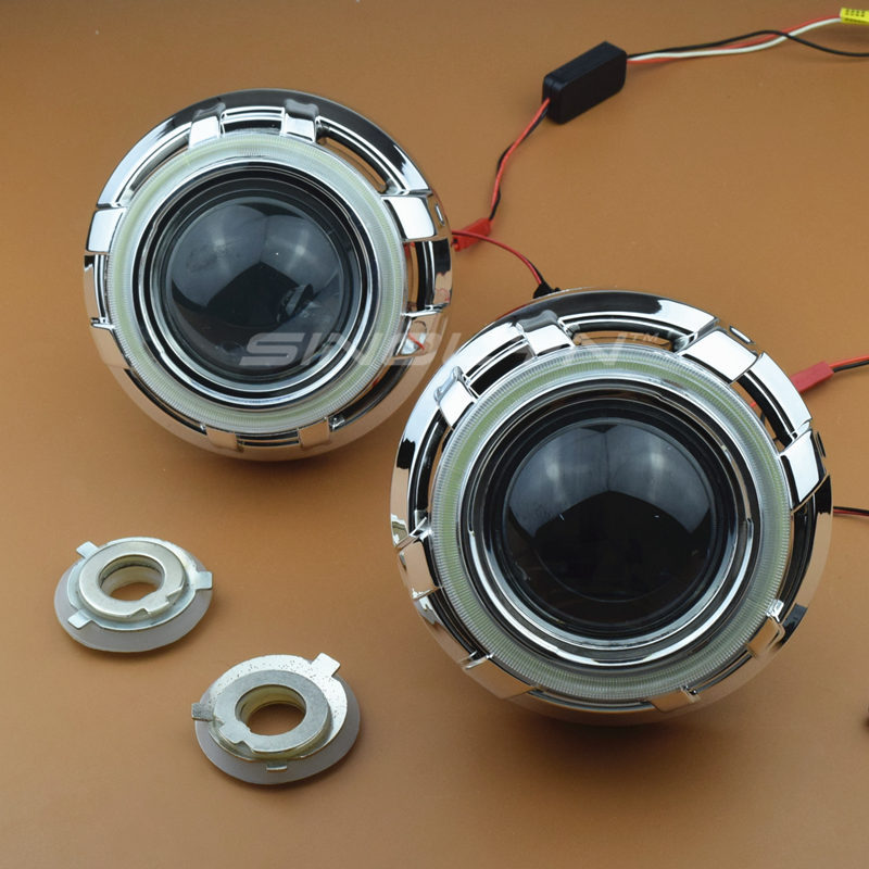 3.0 inch HID Bixenon Headlight Car Projector Lens W/ COB LED Angel