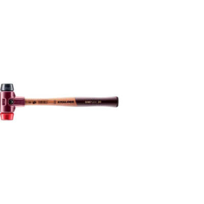 Halder 3026.030 Simplex Mallet with Black Rubber and Red Plastic Inserts