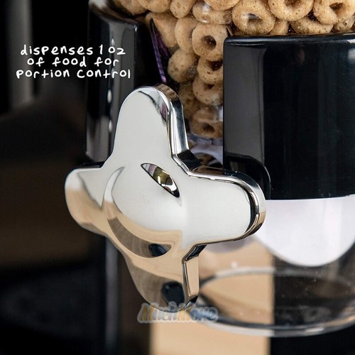 DOUBLE CEREAL DISPENSER DRY FOOD AIRTIGHT STORAGE CONTAINER DUAL CONTROL MACHINE