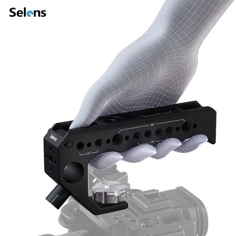 Universal DSLR Handheld Cold Shoe Holder Camera Cage Top Handle with 3/8"&1/4" S