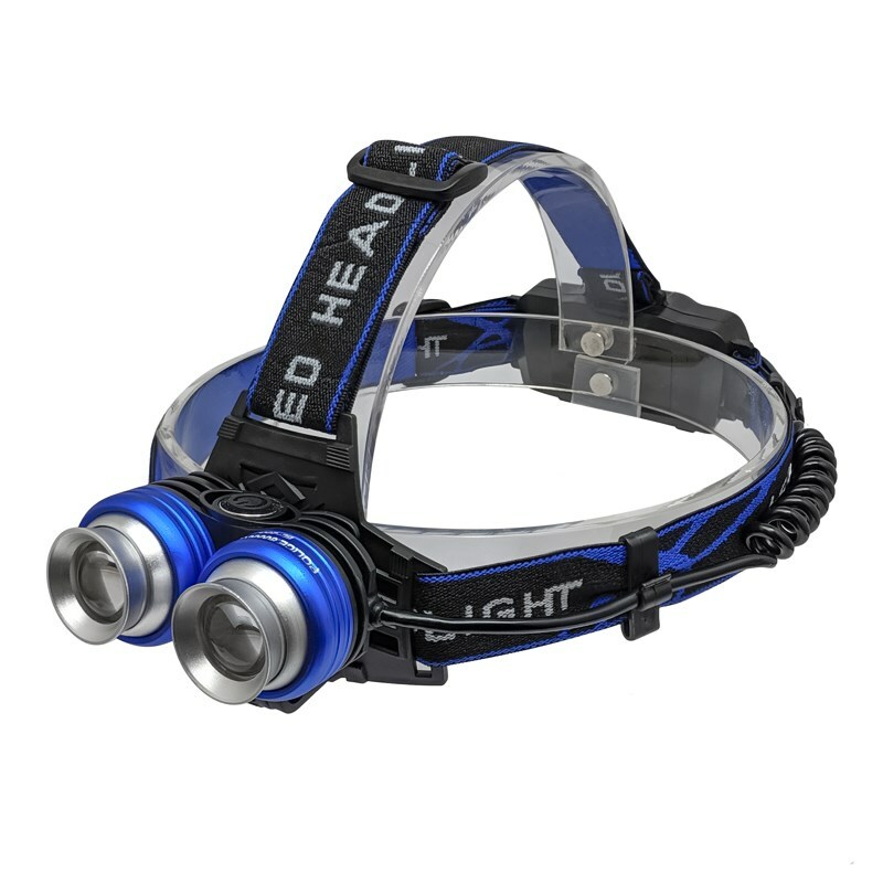 Profi Stirnlampe Kopflampe Police LED Cree 8000LM 2x XPE T6 inkl.2x PowerAkku
