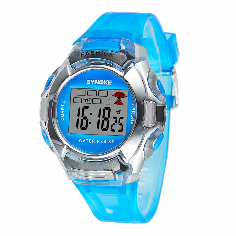Multifunction Children Kids Waterproof Boys Girls Digital Alarm Date Wrist Watch
