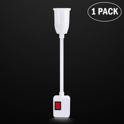 E26 E27 Light Bulb Socket to AC Wall Outlet Plug Extension Adapter On/Off Switch