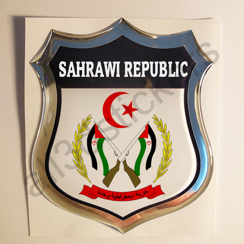 Autocollant RÃ©Publique Arabe Sahraouie DÃ©Mocratique EmblÃ¨Me Armoiries Blason