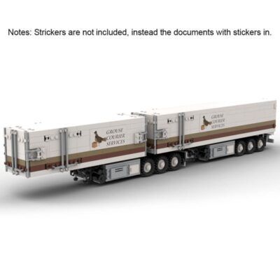 ZITIANYOUBUILD MOC-115636 B-Double Dryvan Trailers avec Truck 1209 pièces