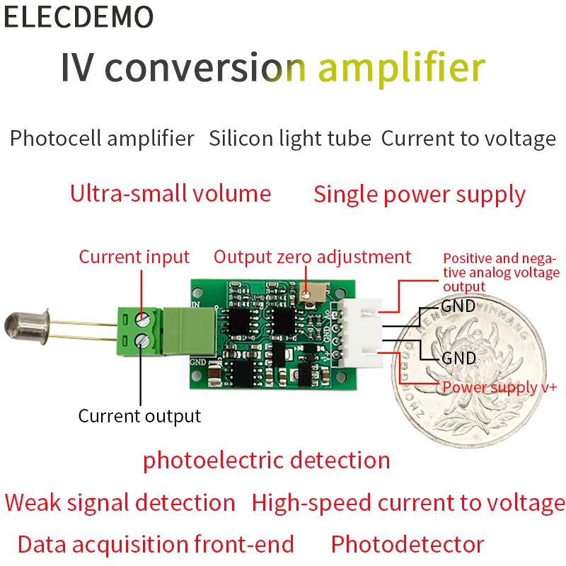 IV conversion amplifier module transimpedance amplification silicon PIN photodet
