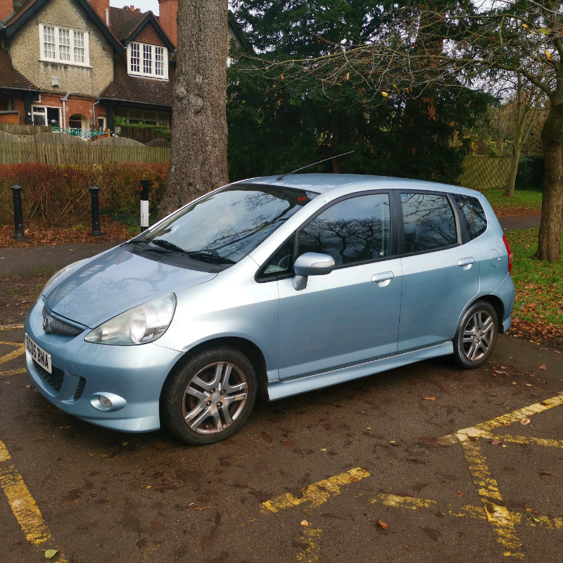 Honda Jazz 1.4 sport, 5 door hatch back light blue, years MOT low mil