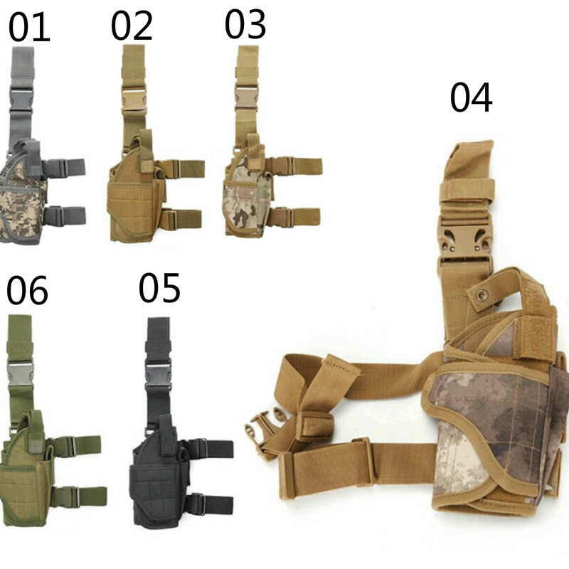 Tactical Army Drop Leg Holster Thigh Pistol Hand Gun Adjustable Pouch Holder