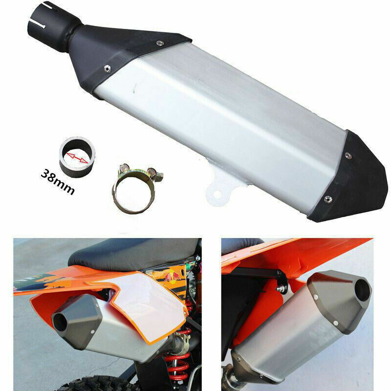38mm Performance Muffler Exhaust Pipe 200 250 350cc Dirt Bike Pit Pro Trail Bike