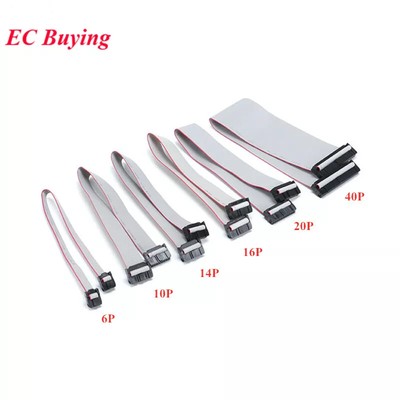 JTAG ISP AVR Cable 2.54MM 30CM FC-6/10/14/16/20/40P Ribbon Connector