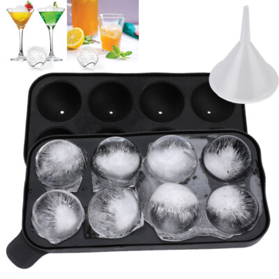 Large Round Silicone Ice Cube Ball Maker Tray Sphere Molds Bar Whiskey Cocktails