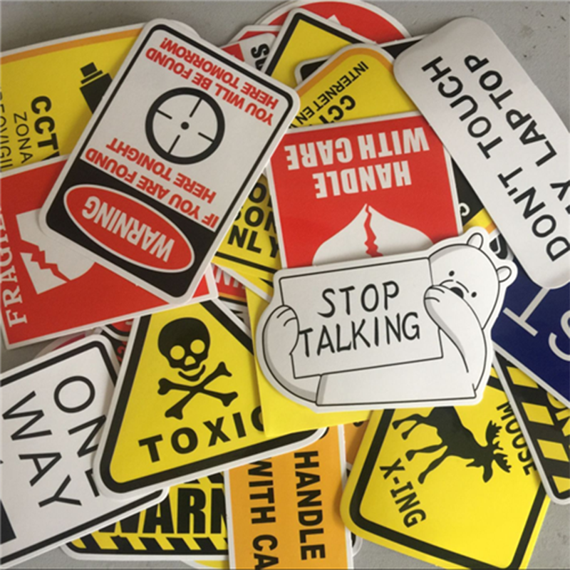 Lots Stickers Vinyl Skateboard Guitar Travel Case Pack Tide Brand Logo Decals