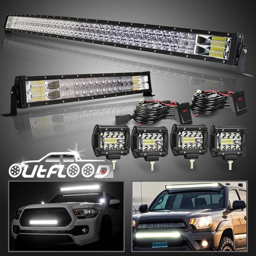Roof Driving W/pods For Ford Gmc Truck Suv 4wd 52"