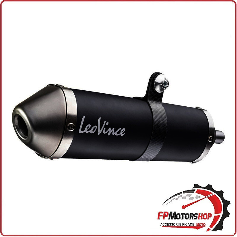 TERMINALE SCARICO COMPLETO X-FIGHT NERO PER RIEJU MRT 50 09-12 LEOVINCE 3281B