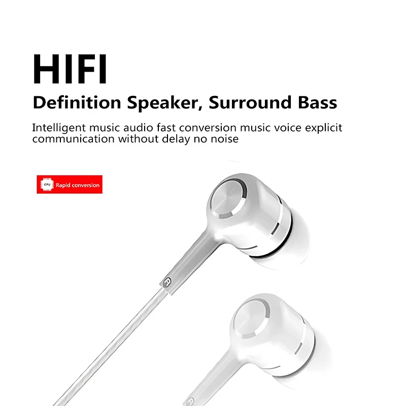 3.5mm Wired Earphone In Ear Headset HIFI Heavy Bass Earbuds Monitor Sports Heads