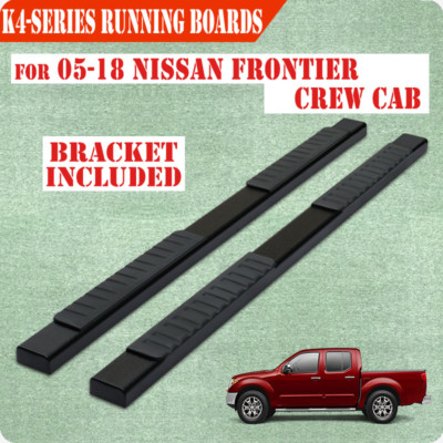 Fit 2004-2020 Nissan Titan Crew Cab 4" Black Nerf Bar Running Board Side Step H Fit 2004-2020 Nissan Titan Crew Cab 4" Black Nerf Bar Running Board Side Step H