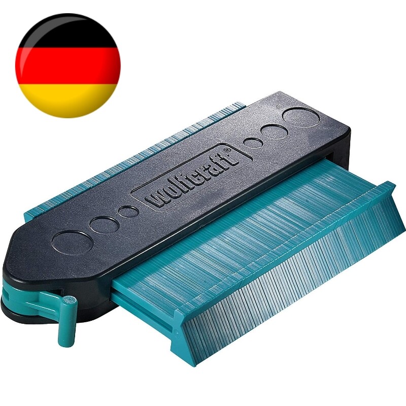 Wolfcraft 6949000 Konturenlehre mit Klemmhebel Markierwerkzeuge 130mm x 30mm