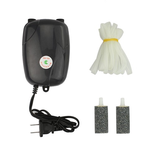 400 Gallon Silent Air Pump Aquarium Fish Tank Pond Pump Hydroponic Oxygen w/Tube