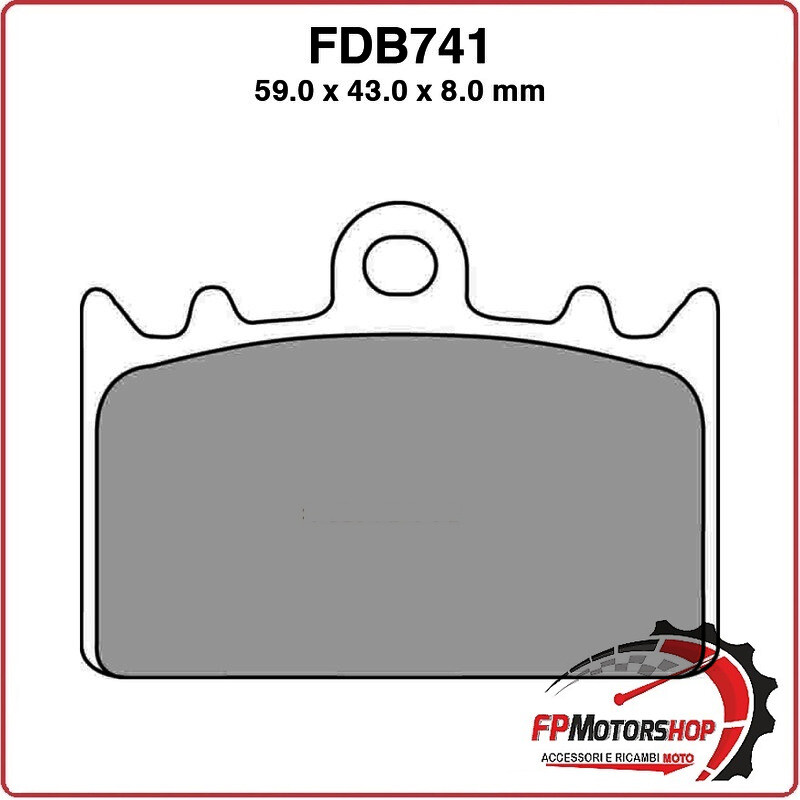 PASTIGLIE PASTICCHE FRENI PER MOTO FDB741P KAWASAKI ZXR 400 RR 92>02
