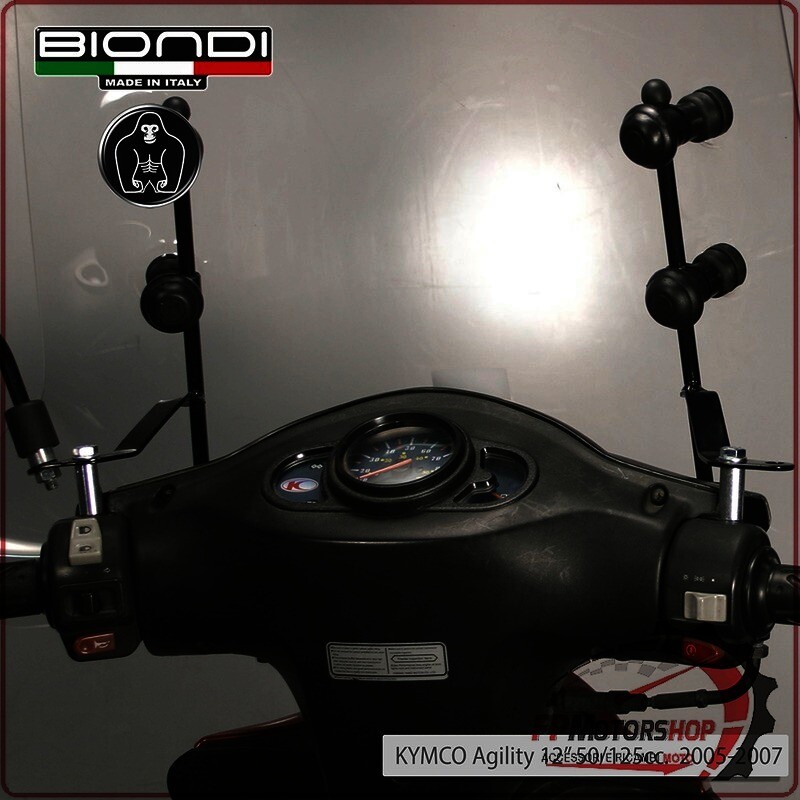 KIT ATTACCHI PARABREZZA SCOOTER PER KYMCO AGILITY 50 125 BIONDI 8500693 R12