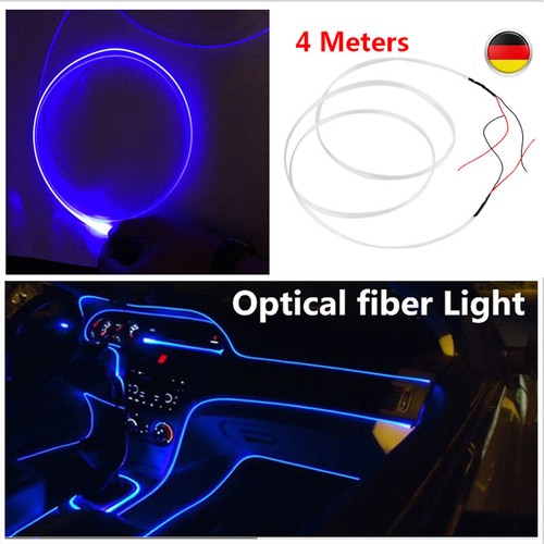 4M LED Blau Auto Ambientebeleuchtung Innenraumbeleuchtung Lichtleiste Linie - DE