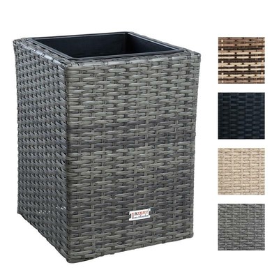 Polyrattan Blumentopf Übertopf 40 cm Pflanztopf Blumenkübel Rattan Pflanzkübel