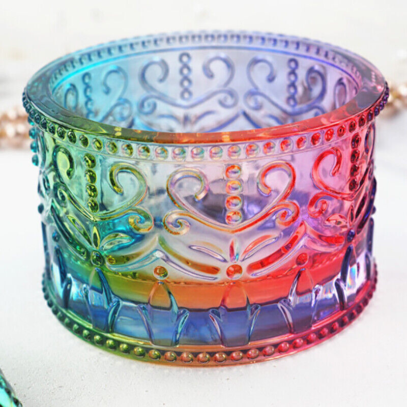 Silicone Trinket Box Epoxy Resin Molds with Lid Jewelry Storage Candle Holder