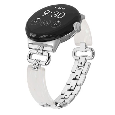 Adjustable Resin Stainless Steel Watch Band Strap For Google Pixel Watch 1 2