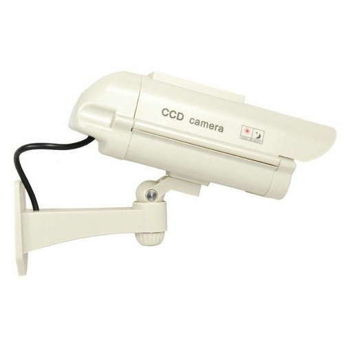 Solar Powered Dummy Camera White