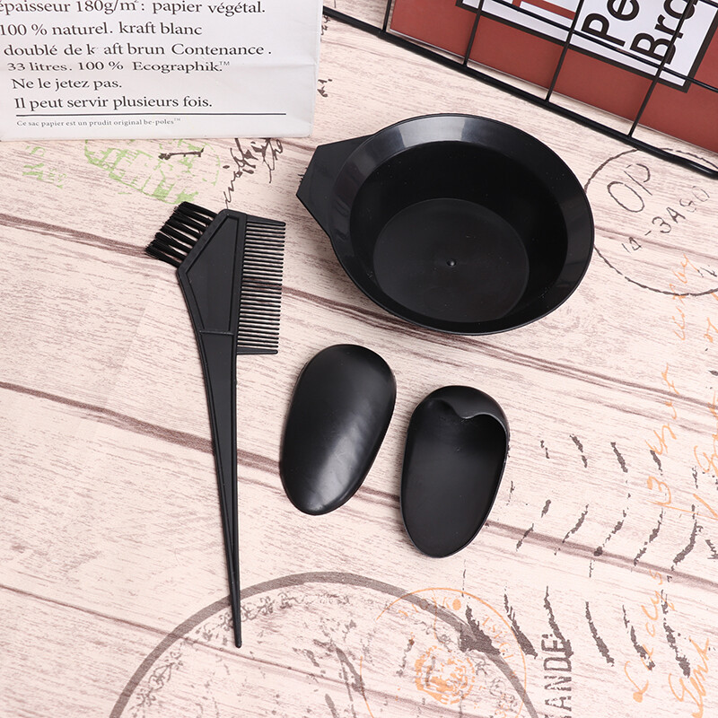 Mixing Bowls With 3pc Plastic Hair Tools Hair Dye Styling Accessor_bi